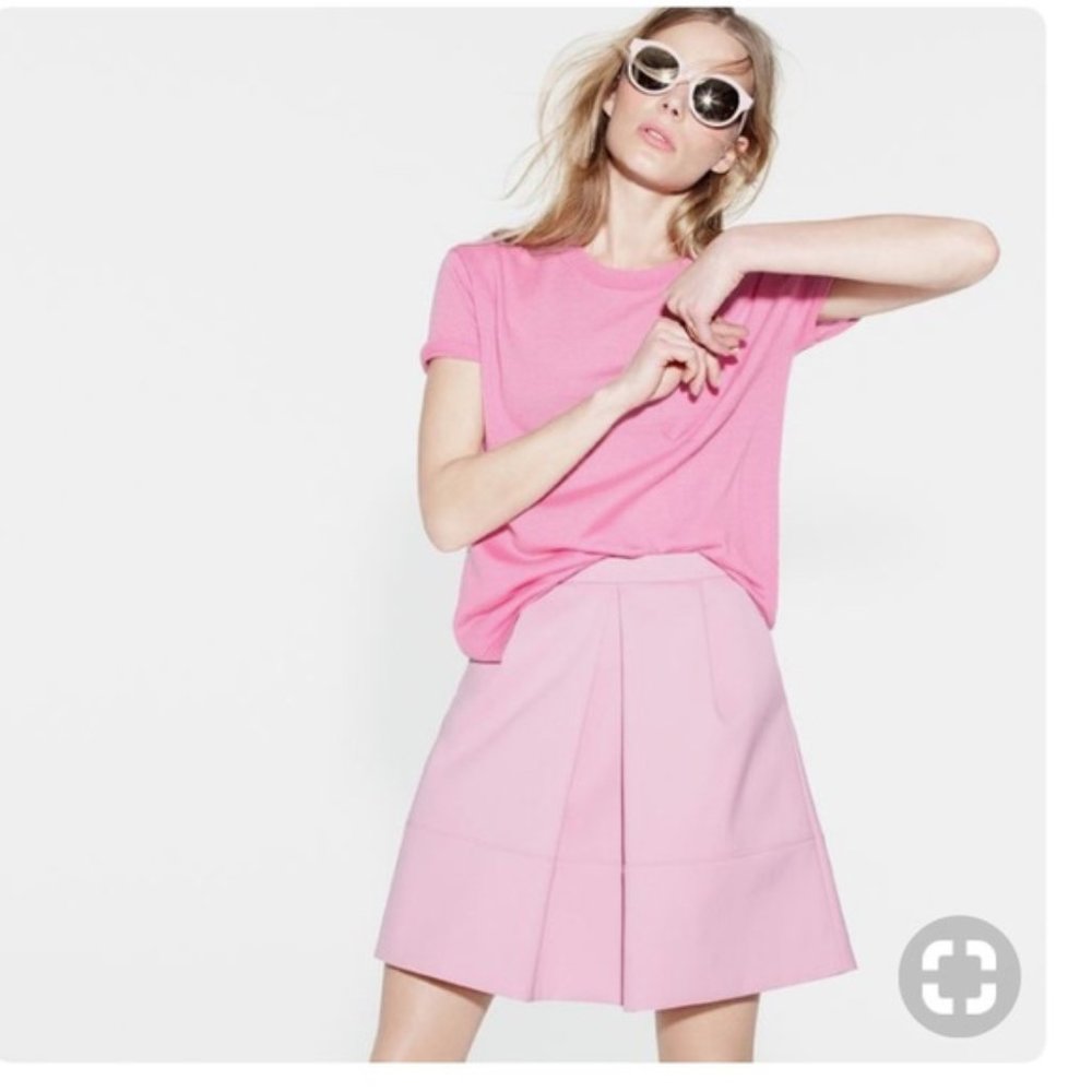 NWT J. Crew Pleated Pink Mini Skirt